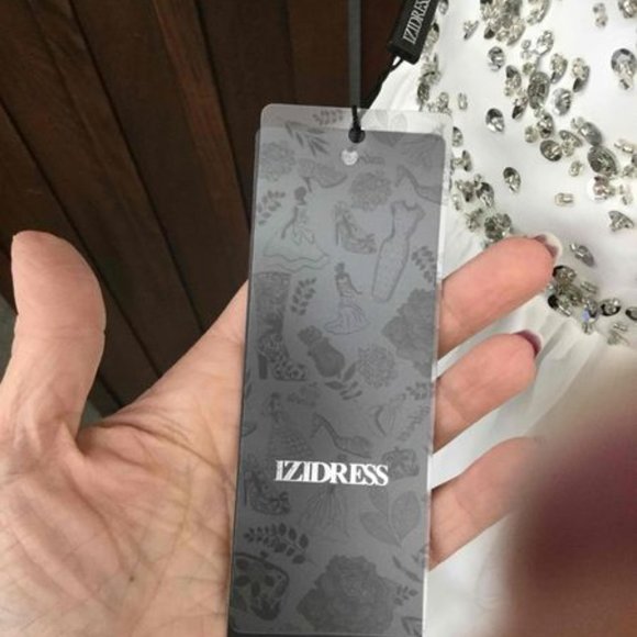 Wedding Dress Izidress White One Shoulder - Picture 9 of 10